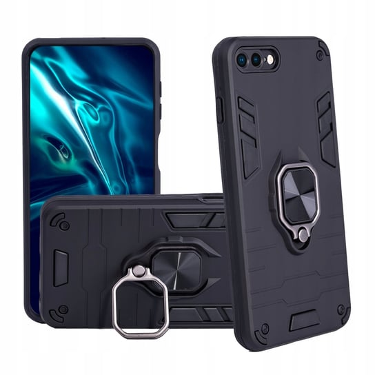 Etui Pancerne Do Iphone 7 Plus / 8 Plus Czarne Obudowa Armor Holder Ring Hello Case