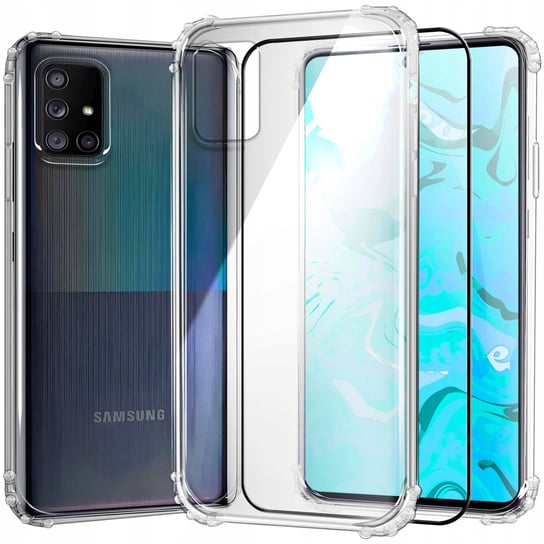 Etui Pancerne Do Samsung Galaxy A32 4G | Case Silikon Gumowe Slim + Szkło Samsung