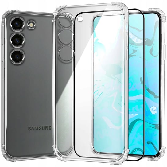 Etui Pancerne Do Samsung Galaxy S22 | Case Silikon Gumowe Slim Shock +Szkło Samsung