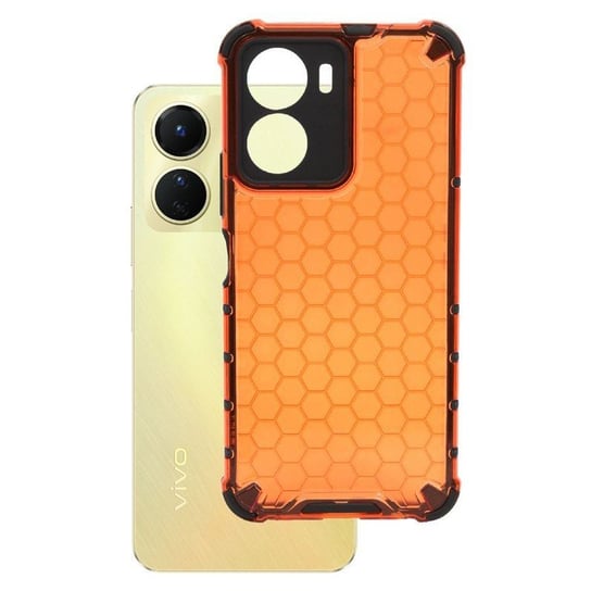 Etui Pancerne Honeycomb Do Vivo Y16 4G V2214 / Y02S Czerwone Case Pokrowiec Futerał GSM-HURT