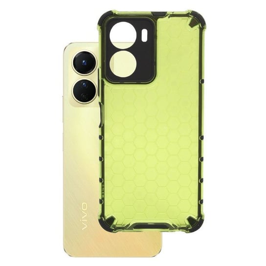 Etui Pancerne Honeycomb Do Vivo Y16 4G V2214 / Y02S Żółte Case Pokrowiec Futerał GSM-HURT