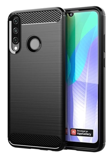 Etui Pancerne Karbon Huawei Y6P Czarny Bestphone