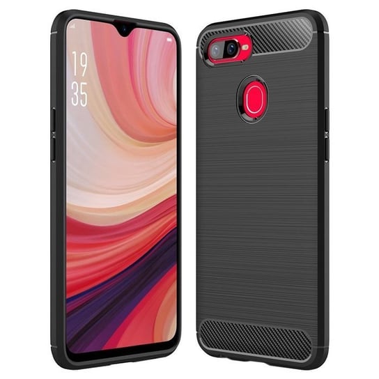 Etui Pancerne Karbon Oppo A12 Czarny Bestphone