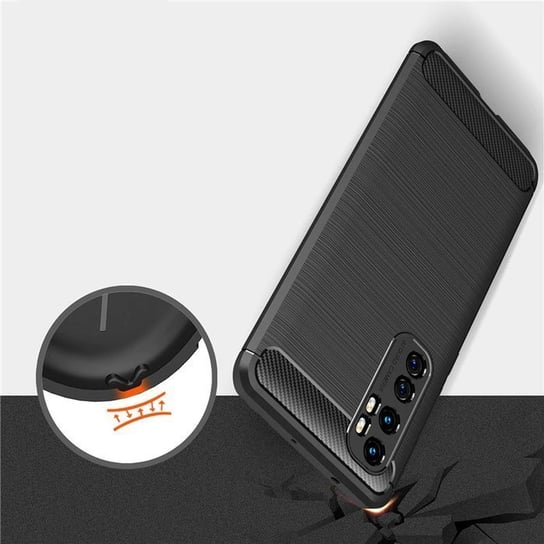 Etui Pancerne Karbon Xiaomi Mi Note 10 Lite Czarny Bestphone