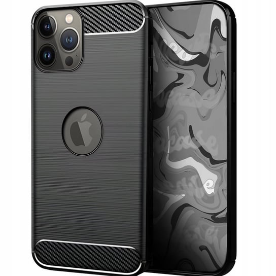 Etui Pancerne Karbonowe Do Iphone 13 + Szkło 9H 5D Hello Case