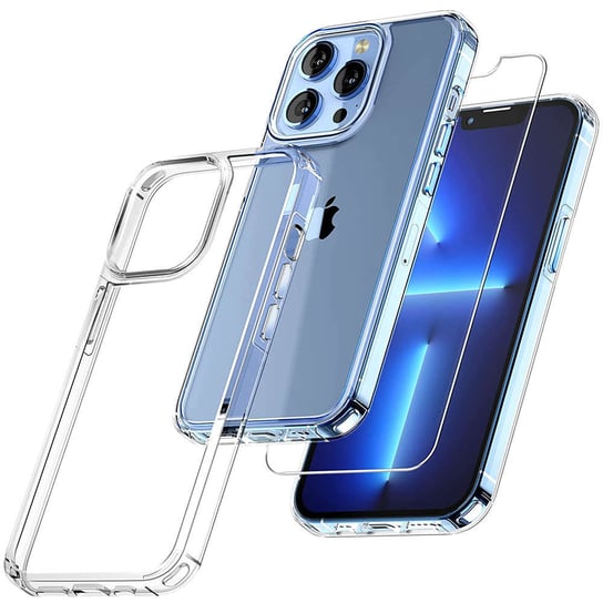 Etui pancerne obudowa ochronna Alogy Hybrid Case do Apple iPhone 13 Pro Max Przezroczyste + Szkło Alogy