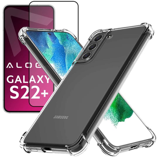 Etui pancerne ShockProof Alogy Case do Samsung Galaxy S22 Plus Clear + Szkło Full Glue Alogy
