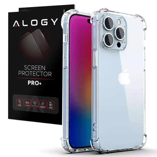 Etui pancerne ShockProof Alogy do Apple iPhone 14 Pro Max Przezroczyste + Szkło Alogy