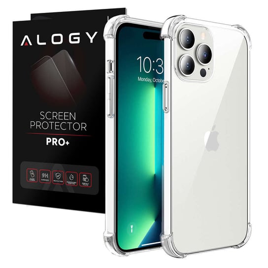 Etui pancerne ShockProof Alogy do Apple iPhone 14 Pro Przezroczyste + Szkło Alogy