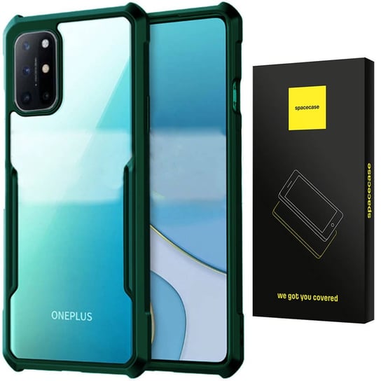 Etui Pancerne Spacecae Beetle Przezroczyste Plecki Case Pokrowiec Obudowa Oneplus 8T Zielony SpaceCase