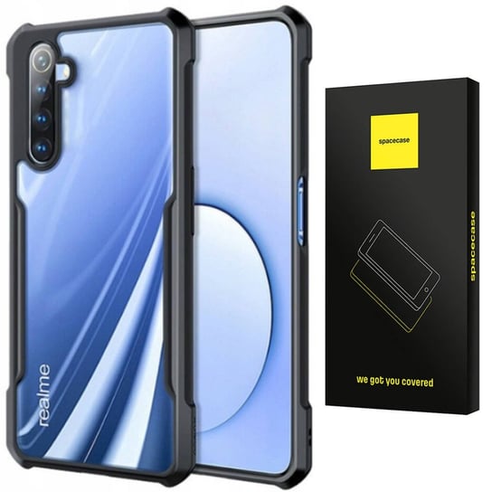 Etui Pancerne Spacecae Beetle Przezroczyste Plecki Case Pokrowiec Obudowa Realme X50 Pro Czarny SpaceCase