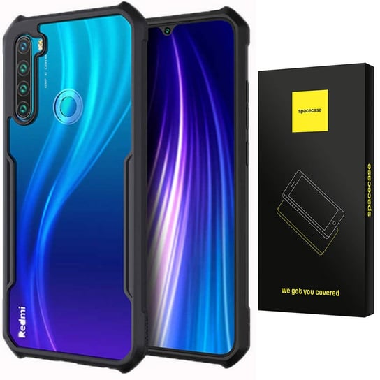 Etui Pancerne Spacecae Beetle Przezroczyste Plecki Case Pokrowiec Obudowa Redmi Note 8T Czarny SpaceCase