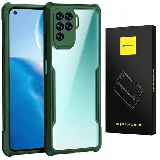 Etui Pancerne Spacecase Beetle Przezroczyste Plecki Case Pokrowiec Obudowa Oppo Reno 5 Lite Zielony SpaceCase