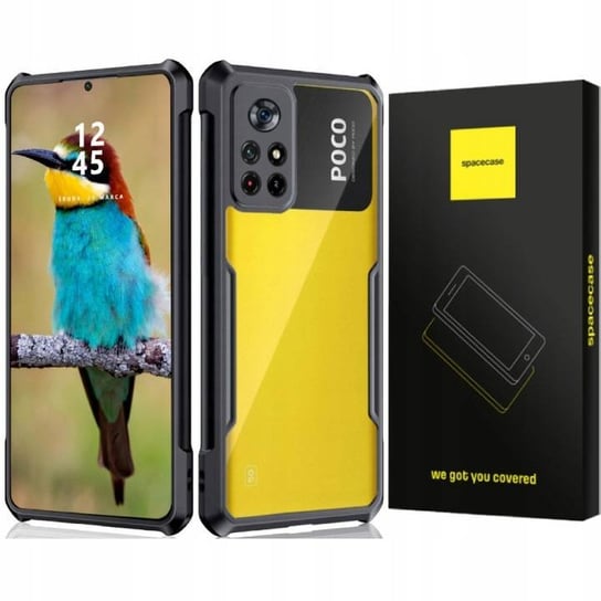 Etui Pancerne Spacecase Beetle Przezroczyste Plecki Case Pokrowiec Obudowa Poco X4 Pro 5G Czarny SpaceCase