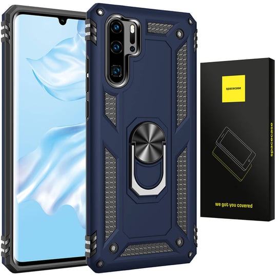 ETUI PANCERNE SPACECASE RING NX UCHWYT MAGNETYCZNY RING CASE OBUDOWA PLECKI HUAWEI P30 PRO NIEBIESKI SpaceCase