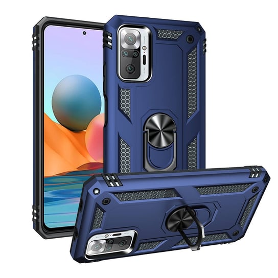 ETUI PANCERNE SPACECASE RING NX UCHWYT MAGNETYCZNY RING CASE OBUDOWA PLECKI REDMI NOTE 10 PRO NIEBIESKI SpaceCase