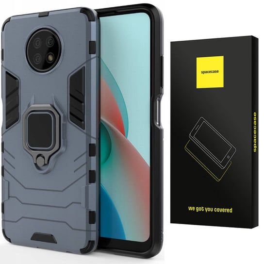 Etui Pancerne Spacecase X-Ring Uchwyt Magnetyczny Uchwyt Ring Case Obudowa Plecki Redmi Note 9T 5G Niebieski SpaceCase