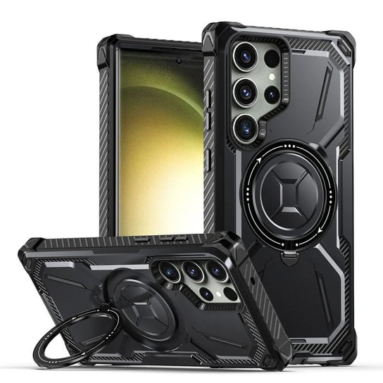 Etui PANZER RING MAGSAFE Samsung Galaxy S23 Ultra czarne Bestphone