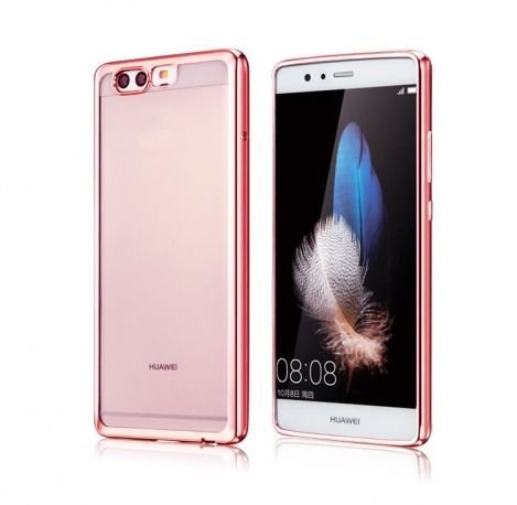 Etui platynowane na Huawei P10 Plus, silikonowe SLIM tpu, różowyowe EtuiStudio