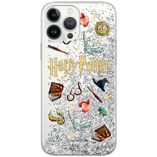 Etui płynny brokat do Apple IPHONE 12 / 12 PRO Harry Potter: Harry Potter 226 oryginalne i oficjalnie licencjonowane, Srebrny Inna marka