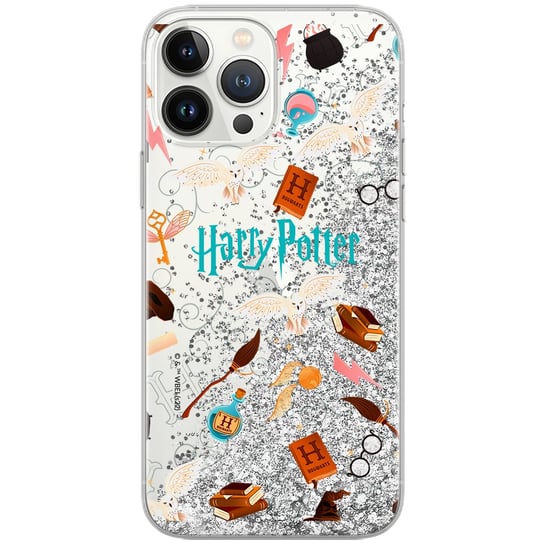 Etui płynny brokat do Apple IPHONE 13 Harry Potter: Harry Potter 228 oryginalne i oficjalnie licencjonowane, Srebrny Inna marka