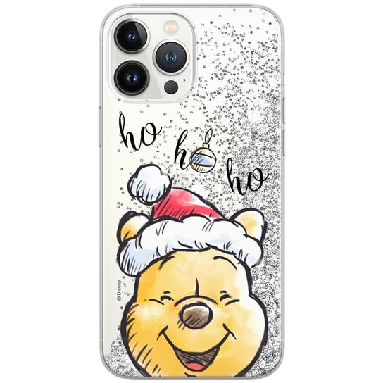 Etui płynny brokat do Apple IPHONE 13 MINI Disney: Kubuś i Przyjaciele 022 oryginalne i oficjalnie licencjonowane, Srebrny Disney