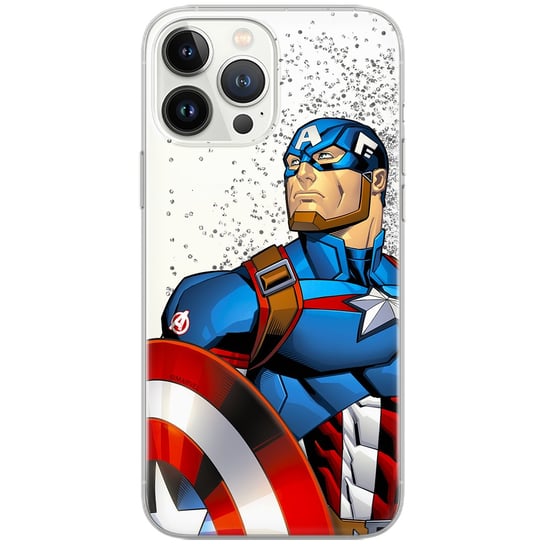 Etui płynny brokat do Apple IPHONE 7 PLUS/ 8 PLUS Marvel: Kapitan Ameryka 011 oryginalne i oficjalnie licencjonowane, Srebrny Marvel
