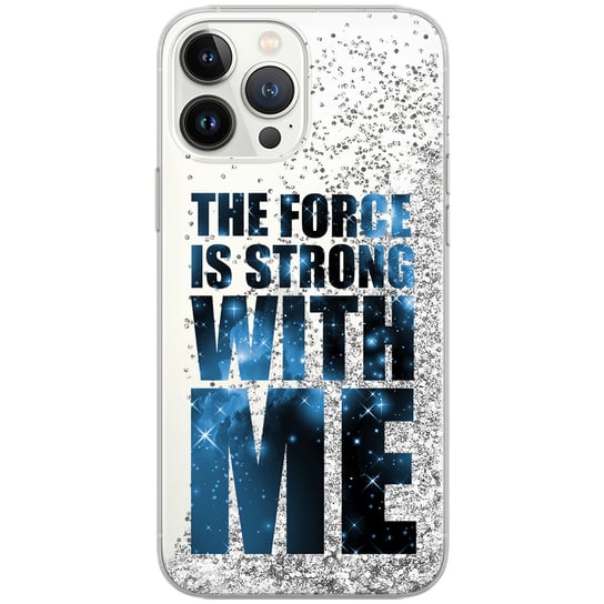Etui płynny brokat do Samsung S10 PLUS Star Wars: Gwiezdne Wojny 015 oryginalne i oficjalnie licencjonowane, Srebrny Star Wars gwiezdne wojny