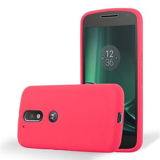 Etui Pokrowiec Do Motorola MOTO G4 / G4 PLUS Obudowa w FROST CZERWONY TPU Silikon Case Cover Ochronny Plecki Cadorabo Cadorabo