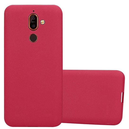 Etui Pokrowiec Do Nokia 7 PLUS Obudowa w FROST CZERWONY TPU Silikon Case Cover Ochronny Plecki Cadorabo Cadorabo