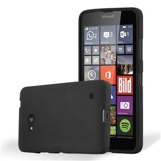 Etui Pokrowiec Do Nokia Lumia 640 Obudowa w FROST CZARNY TPU Silikon Case Cover Ochronny Plecki Cadorabo Cadorabo