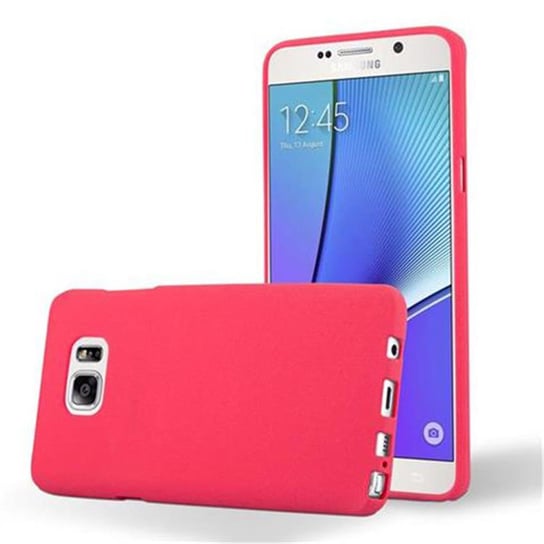 Etui Pokrowiec Do Samsung Galaxy NOTE 5 Obudowa w FROST CZERWONY TPU Silikon Case Cover Ochronny Plecki Cadorabo Cadorabo