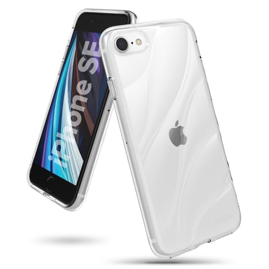 Etui pokrowiec, iPhone SE 2020 / iPhone 8 / iPhone 7, przezroczysty (FLAP0010) Ringke