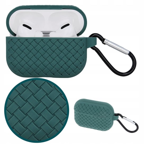 Etui pokrowiec na słuchawki Airpods Pro zielone bez marki