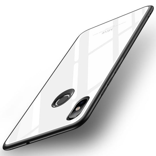 Etui pokrowiec, nakładka ze szkła hartowanego, Xiaomi Mi 8 SE, biały MSVII