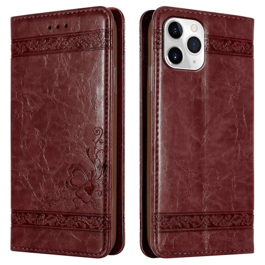 Etui Portfel Do Apple iPhone 11 PRO MAX Pokrowiec w Ciemno Czerwony Portfel Etui Ochronny Case Cover Obudowa Cadorabo Cadorabo