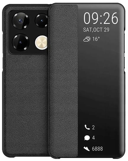 Etui portfel SMART VIEW LEATHER do INFINIX NOTE 40 PRO PLUS pokrowiec z klapką czarne Bestphone