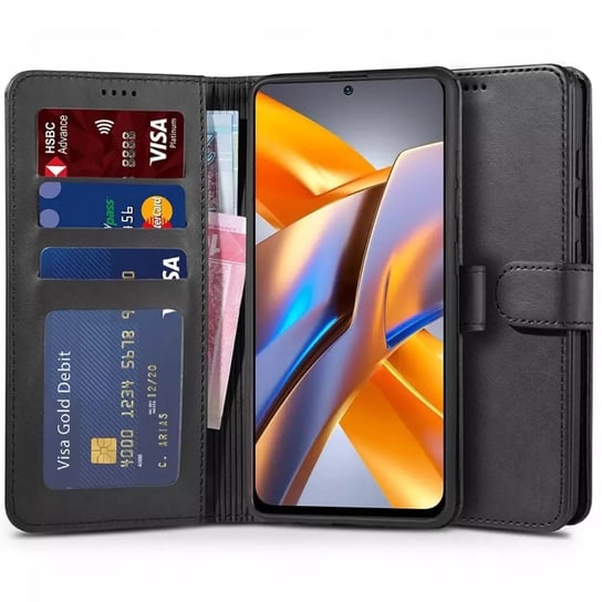 Etui portfel Wallet do Xiaomi Poco M5S / Redmi Note 10 / 10s Black 4kom.pl