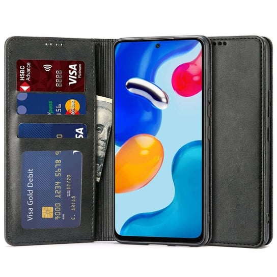 Etui portfel Wallet Magnet do Xiaomi Redmi Note 11 / 11S Black 4kom.pl