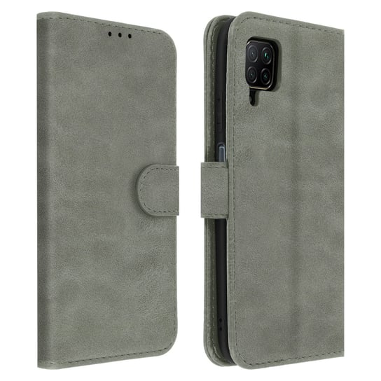 Etui-portfel z klapką, etui magnetyczne z podstawką do Huawei P40 lite – Szare Avizar