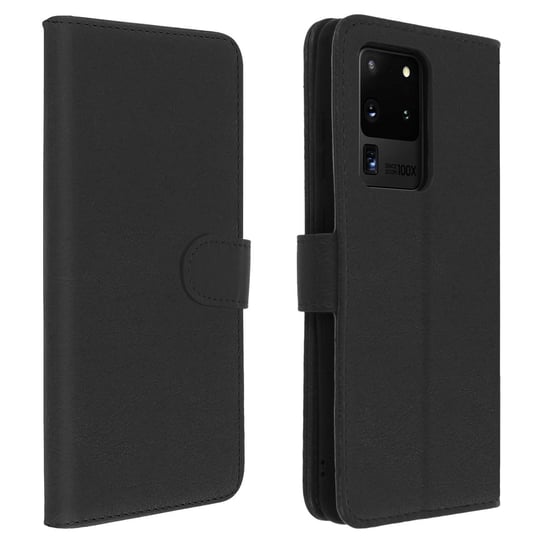 Etui-portfel z klapką, etui magnetyczne z podstawką do Samsunga Galaxy S20 Ultra – czarne Avizar