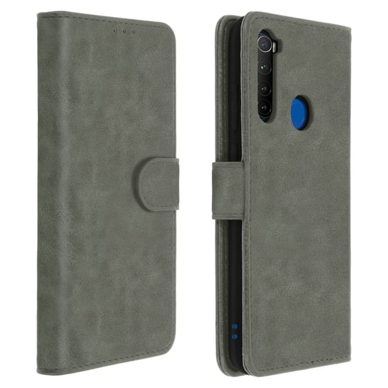 Etui-portfel z klapką, etui magnetyczne z podstawką do Xiaomi Redmi Note 8T - Szare Avizar