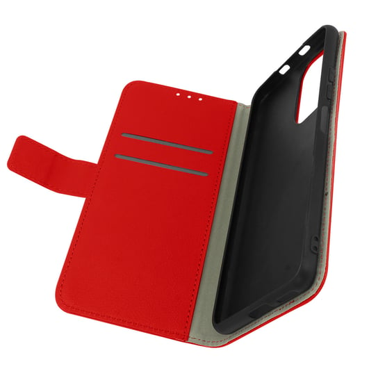 Etui-portfel z klapką, etui slim Xiaomi Poco F3/Mi 11i , silikonowa obudowa – czerwona Avizar