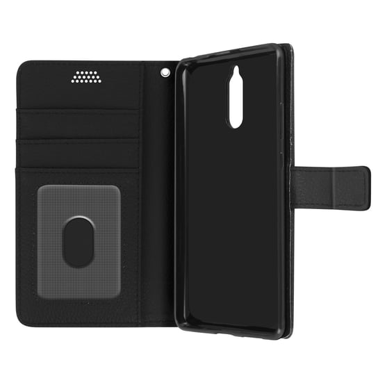 Etui-portfel z klapką, smukłe etui do Huawei Mate 10 Lite, silikonowa obudowa – czarne Avizar