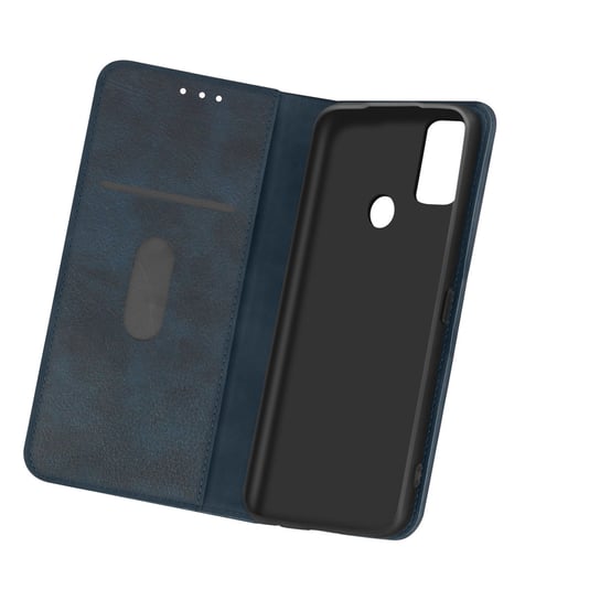 Etui-portfel z klapką, wąskie etui OnePlus Nord N10 5G , silikonowa powłoka – granatowa Avizar