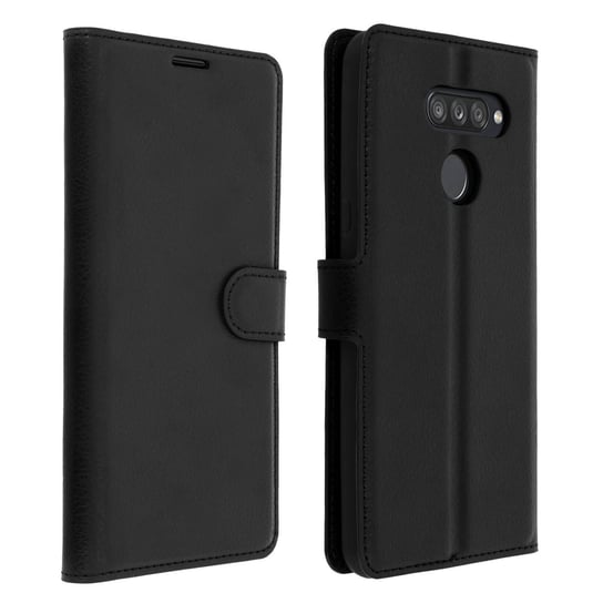 Etui portfelowe LG K50s — czarne — etui z klapką Avizar