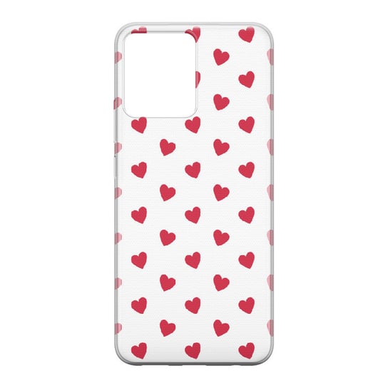 Etui przeźroczyste z nadrukiem Xiaomi Redmi Note 13 5G Serduszka czerwone PieceofCase