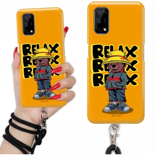 Etui QUICK Sznurek do REALME 7 5G Smycz Czarna Misie Pluszowe Wiele Wzorów Funnycase