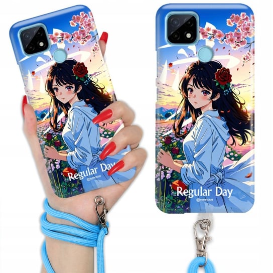 Etui QUICK Sznurek Niebieski do REALME 7i RMX2193 ANIME Sakura Dreams Wzory Funnycase