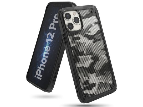 Etui Ringke Fusion X do Apple iPhone 12 Pro Max 6.7 Camo (Moro) Black Ringke